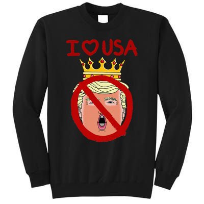 I Love Usa Cancel King Trump! Tall Sweatshirt