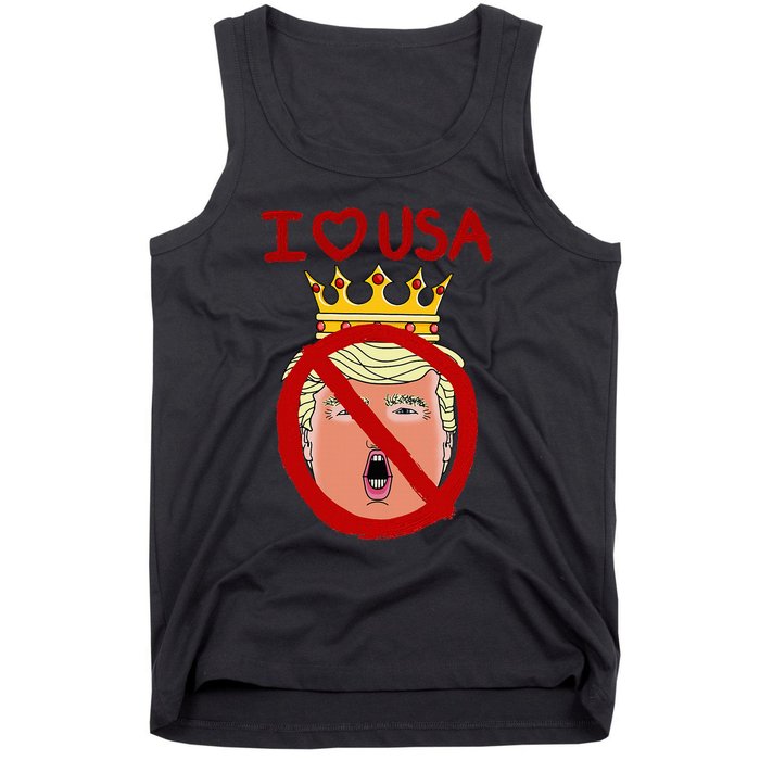 I Love Usa Cancel King Trump! Tank Top