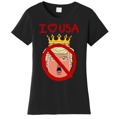 I Love Usa Cancel King Trump! Women's T-Shirt