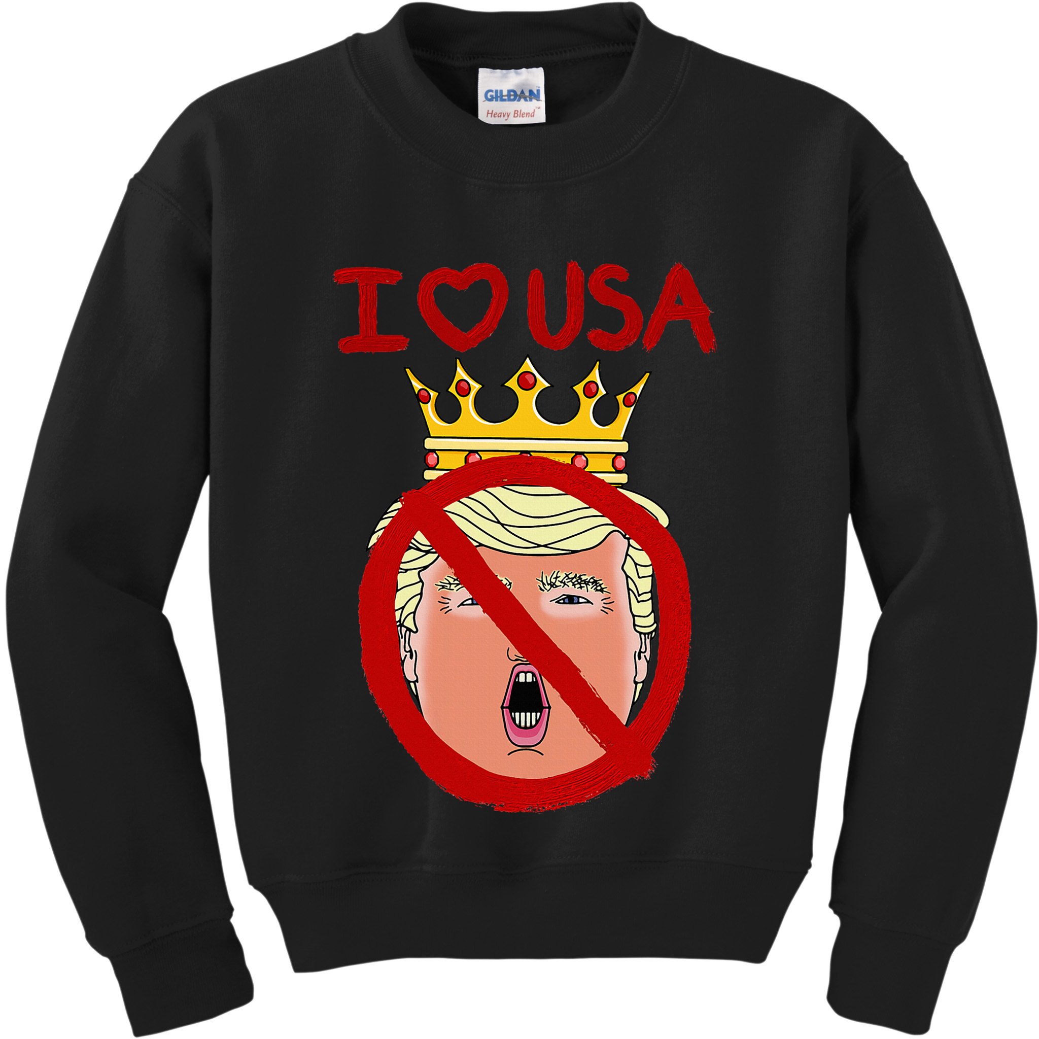 I Love Usa Cancel King Trump! Kids Sweatshirt