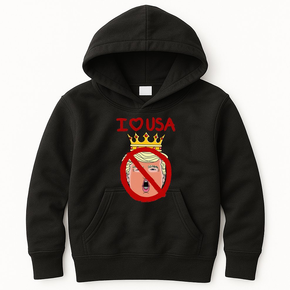 I Love Usa Cancel King Trump! Kids Hoodie