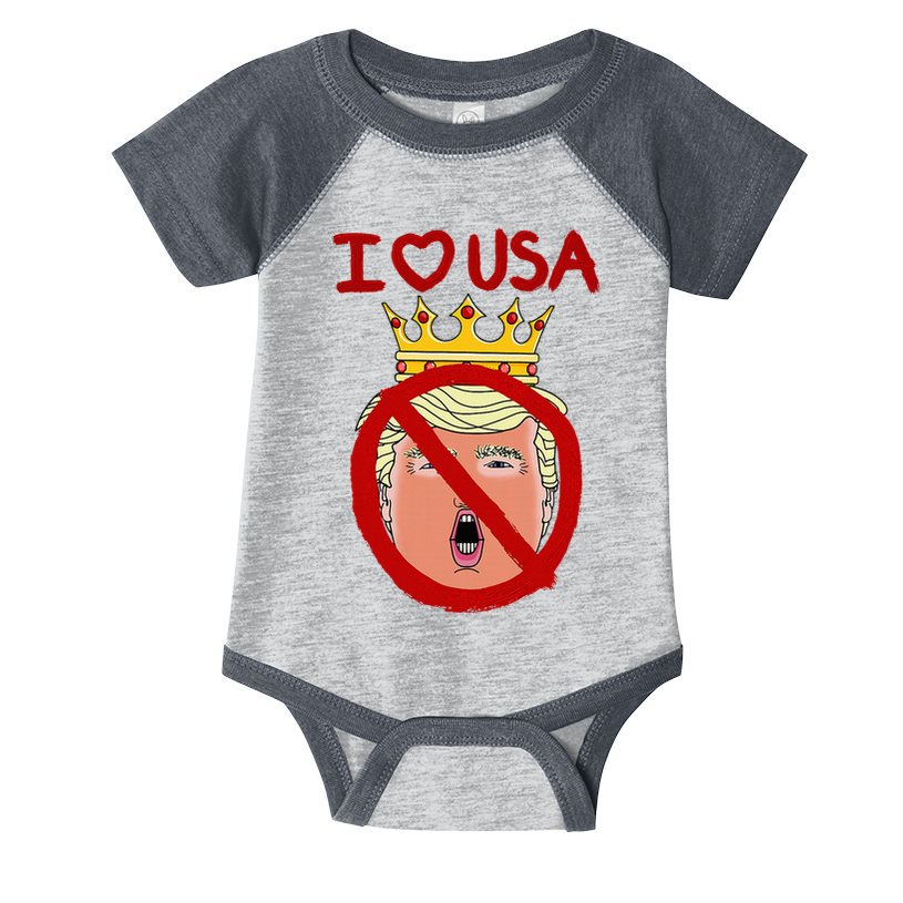 I Love Usa Cancel King Trump! Infant Baby Jersey Bodysuit