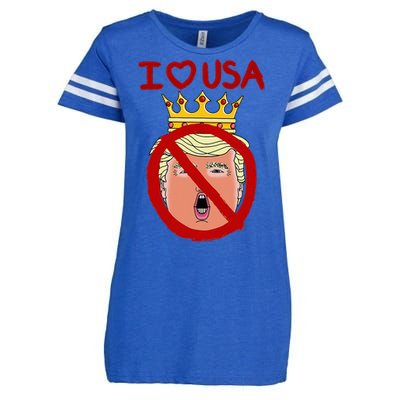 I Love Usa Cancel King Trump! Enza Ladies Jersey Football T-Shirt