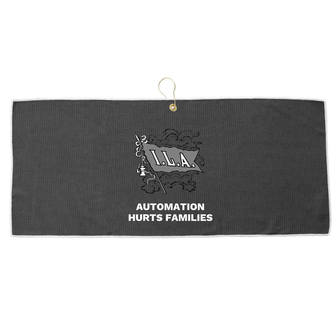 Ila Longshoremen Union Strike Port Workers Union Large Microfiber Waffle Golf Towel