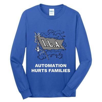 Ila Longshoremen Union Strike Port Workers Union Tall Long Sleeve T-Shirt