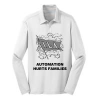 Ila Longshoremen Union Strike Port Workers Union Silk Touch Performance Long Sleeve Polo