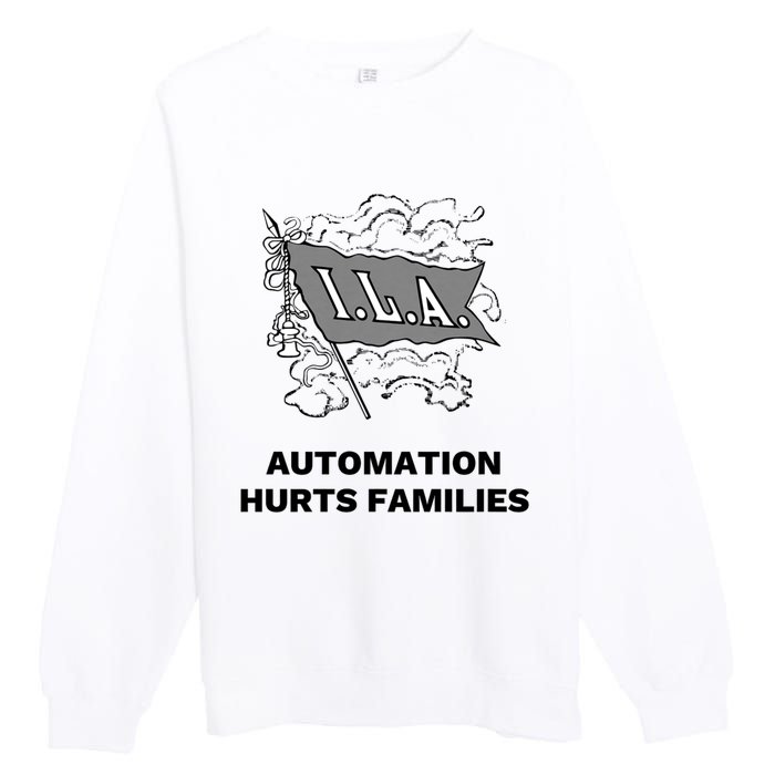 Ila Longshoremen Union Strike Port Workers Union Premium Crewneck Sweatshirt