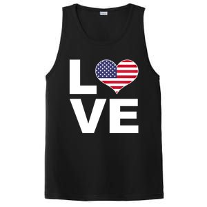 I Love Usa Funny Gift Heart Flag Usa Cute Gift PosiCharge Competitor Tank