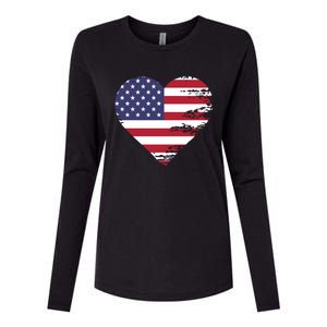 I Love Usa Cool Gift Womens Cotton Relaxed Long Sleeve T-Shirt