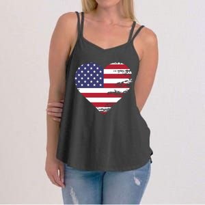 I Love Usa Cool Gift Women's Strappy Tank