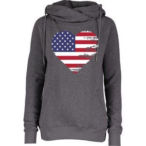 I Love Usa Cool Gift Womens Funnel Neck Pullover Hood