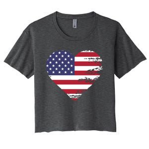 I Love Usa Cool Gift Women's Crop Top Tee