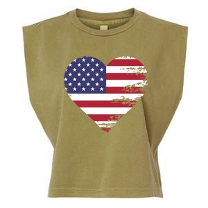 I Love Usa Cool Gift Garment-Dyed Women's Muscle Tee