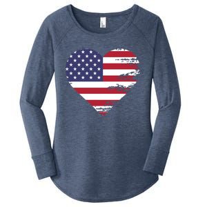 I Love Usa Cool Gift Women's Perfect Tri Tunic Long Sleeve Shirt