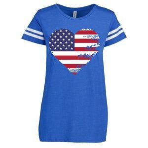 I Love Usa Cool Gift Enza Ladies Jersey Football T-Shirt