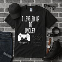 I Leveled Up To Uncle New Uncle Gaming Tall T-Shirt