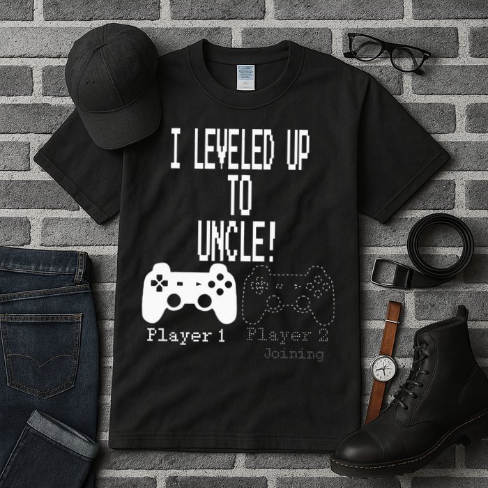 I Leveled Up To Uncle New Uncle Gaming Tall T-Shirt
