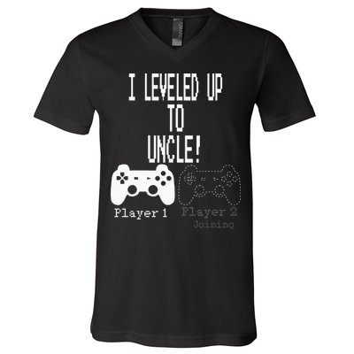 I Leveled Up To Uncle New Uncle Gaming V-Neck T-Shirt