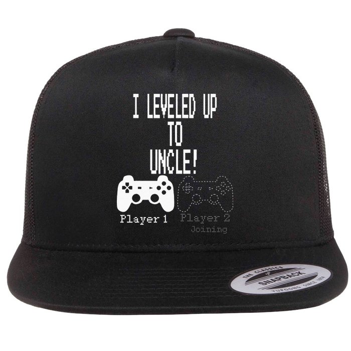 I Leveled Up To Uncle New Uncle Gaming Flat Bill Trucker Hat