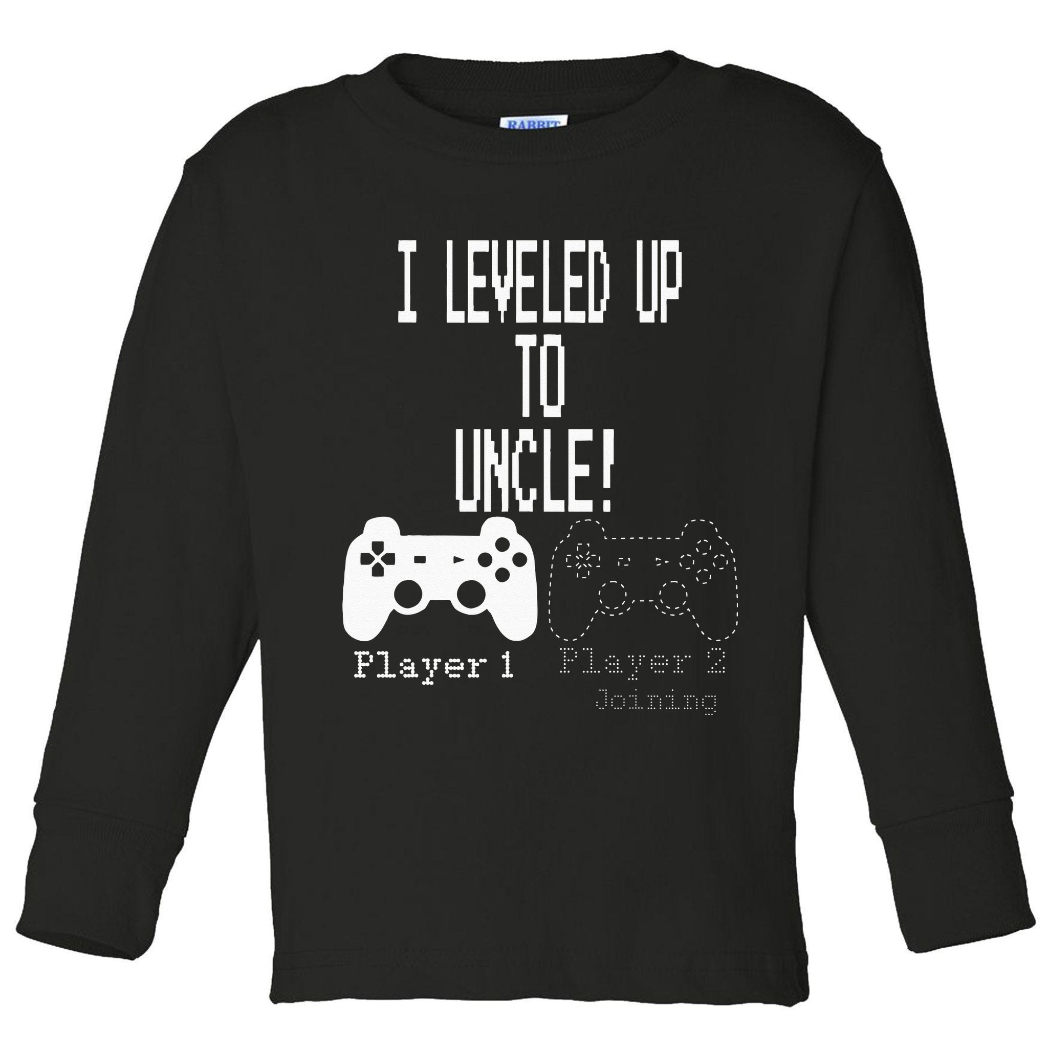 I Leveled Up To Uncle New Uncle Gaming Toddler Long Sleeve Shirt