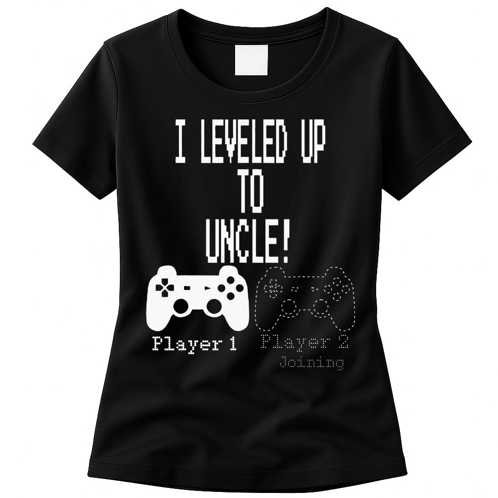 I Leveled Up To Uncle New Uncle Gaming Womens T-Shirt