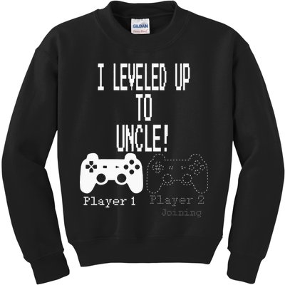 I Leveled Up To Uncle New Uncle Gaming Kids Sweatshirt