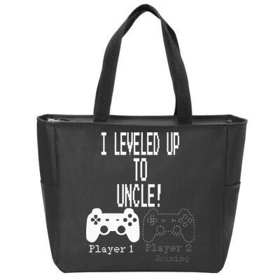 I Leveled Up To Uncle New Uncle Gaming Zip Tote Bag