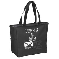 I Leveled Up To Uncle New Uncle Gaming Zip Tote Bag