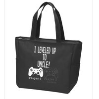 I Leveled Up To Uncle New Uncle Gaming Zip Tote Bag
