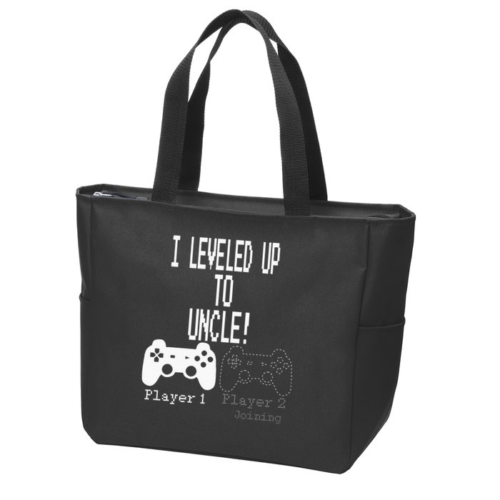 I Leveled Up To Uncle New Uncle Gaming Zip Tote Bag