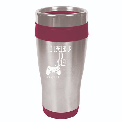 I Leveled Up To Uncle New Uncle Gaming 16oz Travel Tumbler
