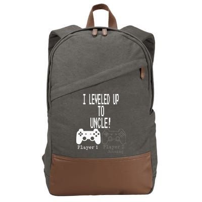 I Leveled Up To Uncle New Uncle Gaming Cotton Canvas Backpack