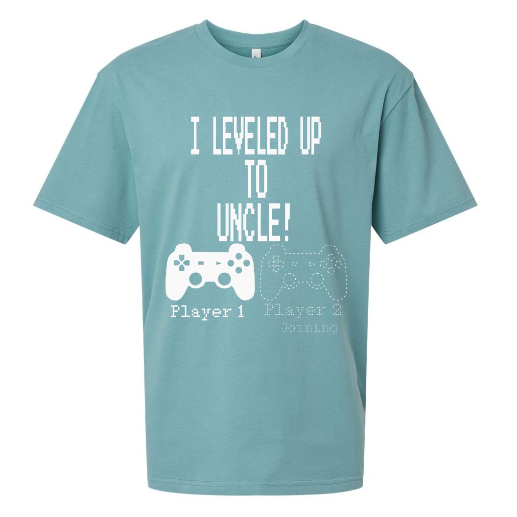 I Leveled Up To Uncle New Uncle Gaming Sueded Cloud Jersey T-Shirt