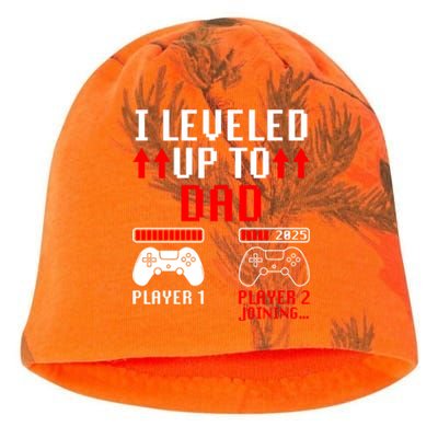 I Leveled Up To Dad Player 2 Loading Funny Gamer Match Gift Kati - Camo Knit Beanie