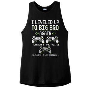 I Leveled Up To Big Bro Again Brother Gamer Funny Video Game Ladies PosiCharge Tri-Blend Wicking Tank