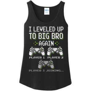 I Leveled Up To Big Bro Again Brother Gamer Funny Video Game Ladies Essential Tank