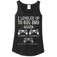 I Leveled Up To Big Bro Again Brother Gamer Funny Video Game Ladies Essential Tank