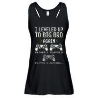 I Leveled Up To Big Bro Again Brother Gamer Funny Video Game Ladies Essential Flowy Tank