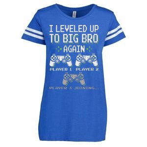 I Leveled Up To Big Bro Again Brother Gamer Funny Video Game Enza Ladies Jersey Football T-Shirt