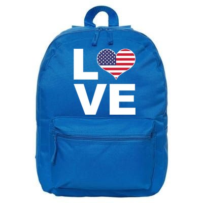I Love Usa Great Gift Heart Flag Usa Gift 16 in Basic Backpack