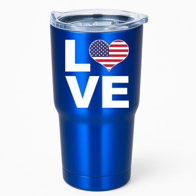 I Love Usa Great Gift Heart Flag Usa Gift Tumbler