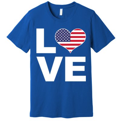 I Love Usa Great Gift Heart Flag Usa Gift Premium T-Shirt