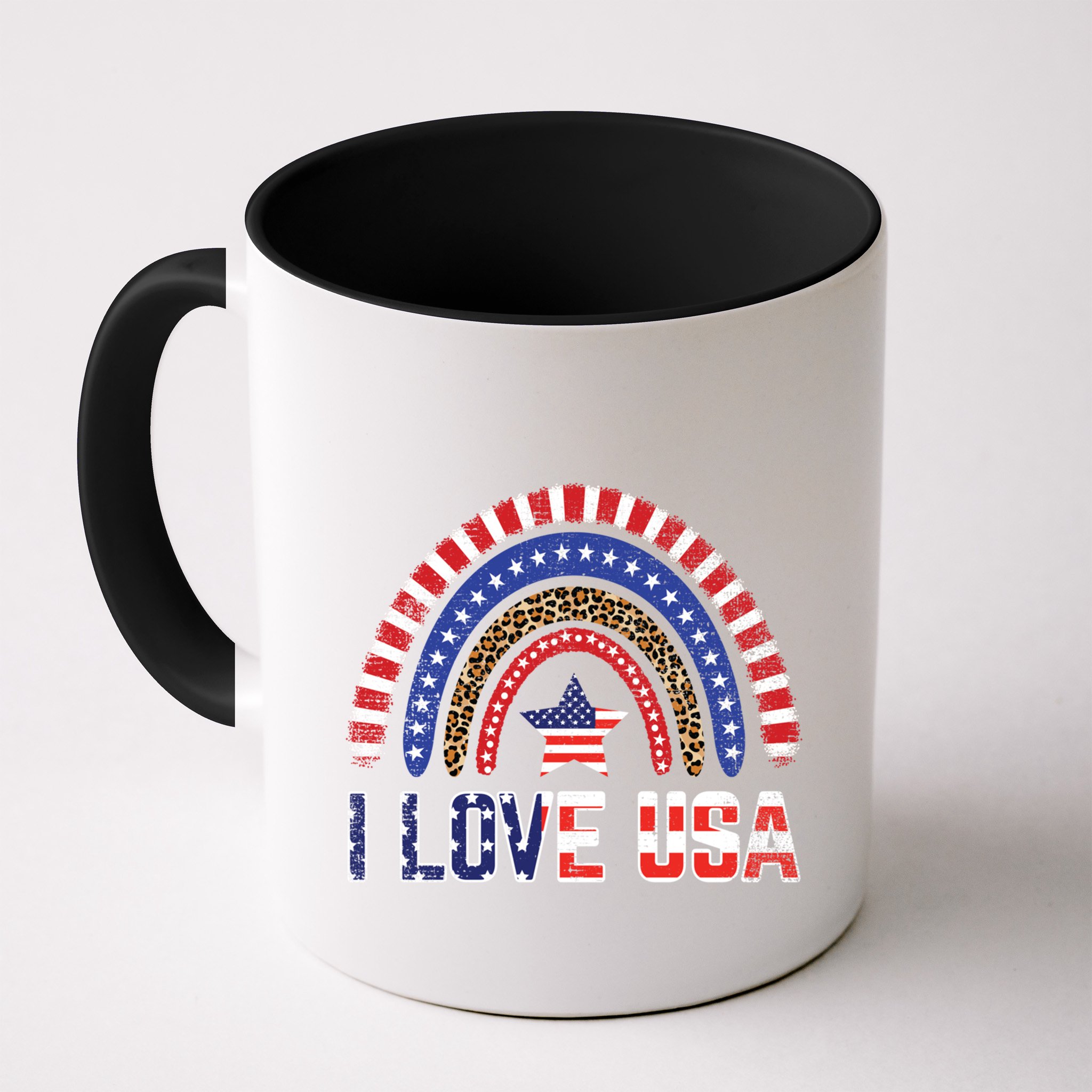 I Love Usa American Flag Rainbow Great Gift Mug