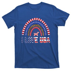 I Love Usa American Flag Rainbow Great Gift T-Shirt