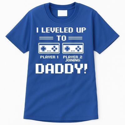 I Leveled Up To Daddy New Parent Gamer Dad Promoted Gift Tall T-Shirt