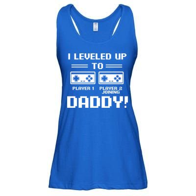 I Leveled Up To Daddy New Parent Gamer Dad Promoted Gift Ladies Essential Flowy Tank