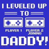 I Leveled Up To Daddy New Parent Gamer Dad Promoted Gift Womens T-Shirt