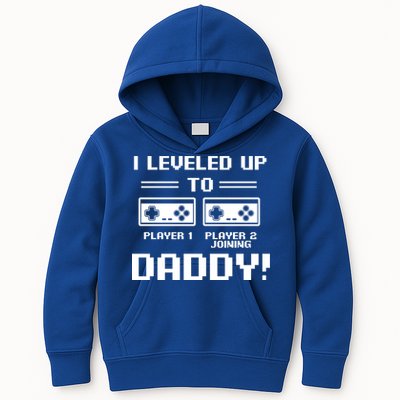 I Leveled Up To Daddy New Parent Gamer Dad Promoted Gift Kids Hoodie