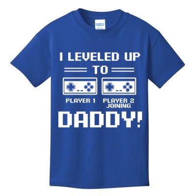 I Leveled Up To Daddy New Parent Gamer Dad Promoted Gift Kids T-Shirt