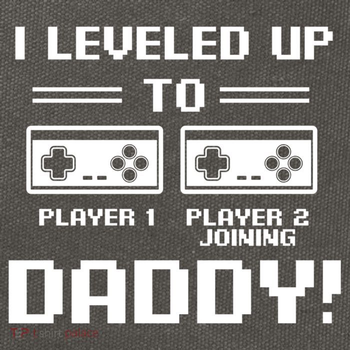 I Leveled Up To Daddy New Parent Gamer Dad Promoted Gift Cotton Canvas Backpack